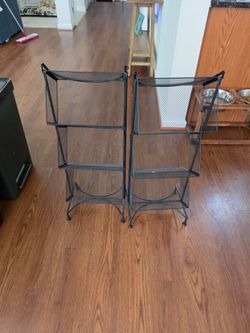 Metal shelves