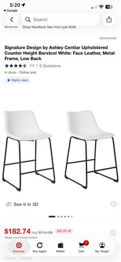 New leather barstools