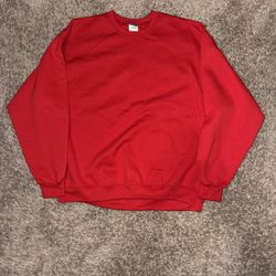 red crewneck size X-large