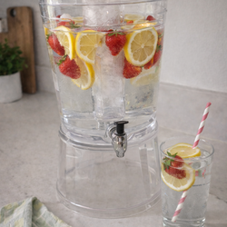 Beverage Dispenser w/ Ice Core + Stand – Perfect for Hosting