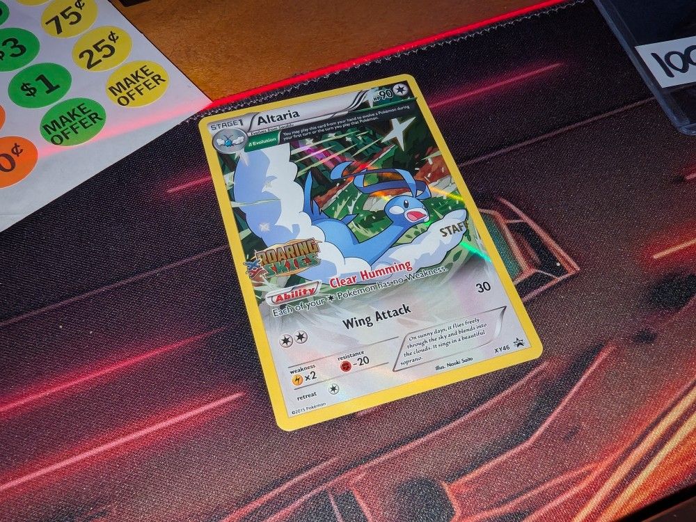 Altaria XY Roaring Skies Pokemon STAFF CARD xy46