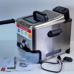 Ez Clean Pro Deep Oil Fryer with Digital Timer and Oil Filtration System,  3.5 liter
