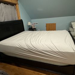 Queen Size Bed frame And Mattress 