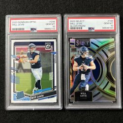 Will Levis PSA 10 Rookie Lot (3) 2023 Donruss Optic Select Silver Prizm RC