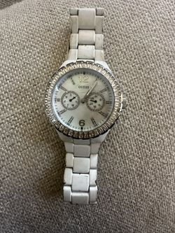 Guess White Ceramic Watch 