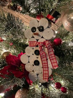 Snowman Cork Christmas ornament