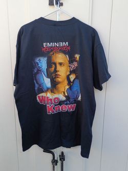 Vintage🔥Eminem "Who Knew" XL T-Shirt Y2K Euro Parking Lot EXCELLENT CONDITION