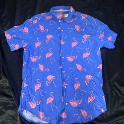 Free Planet Flamingo Button Up Tee