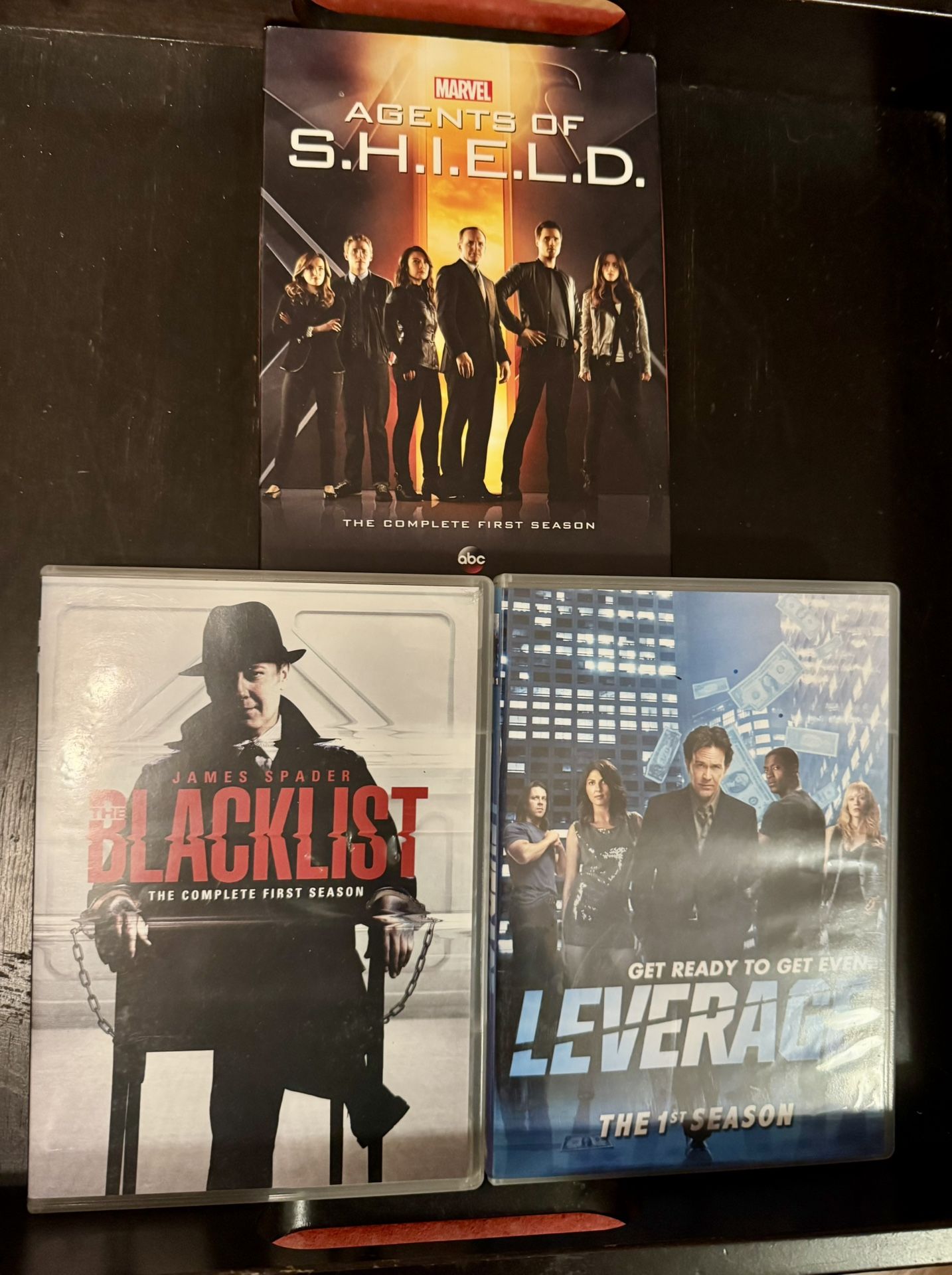 DVDs - The Blacklist, Leverage, & Agents Of Shield - 1st Season