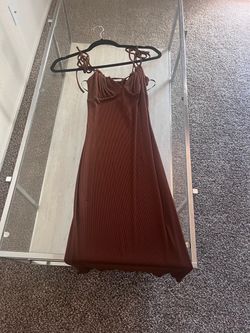 Long strap brown dress size small