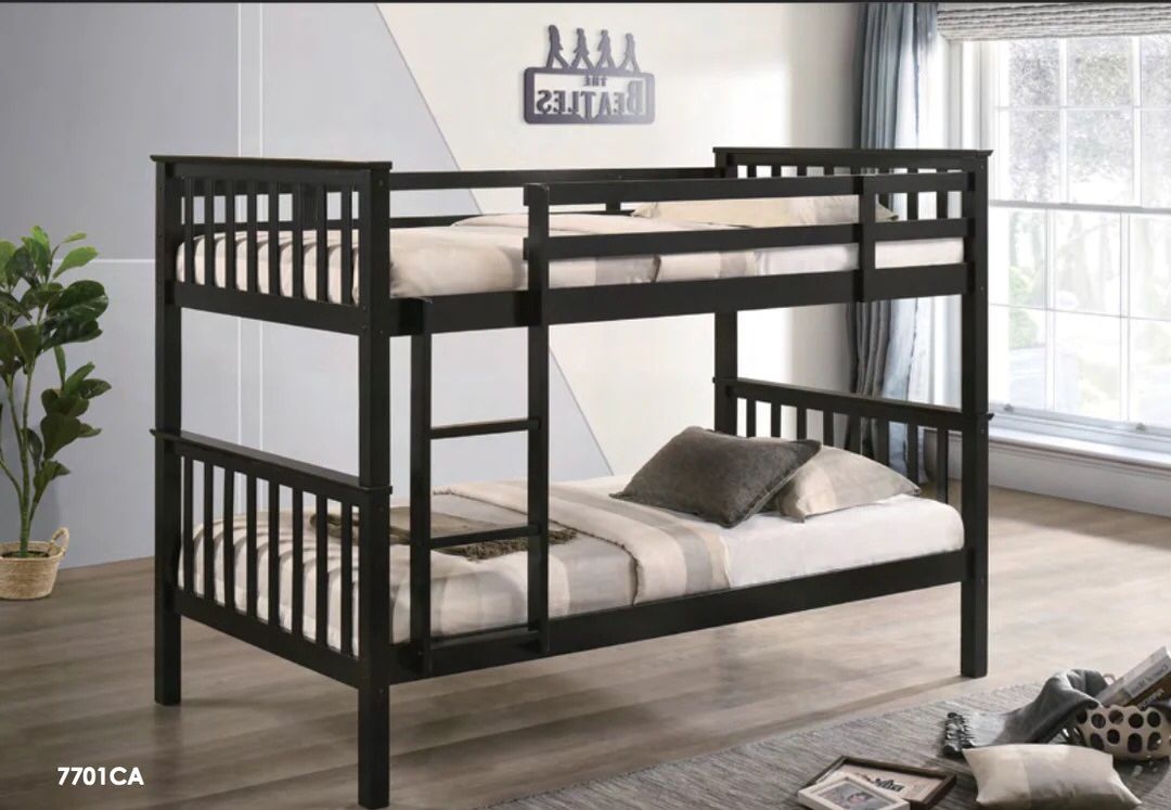 Brand New Twin Over Twin Size Bunk Bed Frame - No Mattress Included