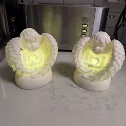 New set of 2 Glowing Beautiful Angels  - new batteries included