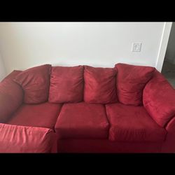 Darcy Red Couch And Love Seat Set