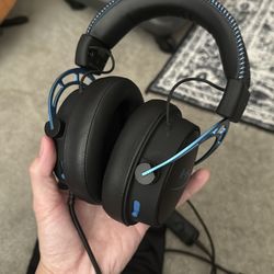 HyperX Cloud Alpha S Wired Gaming Headset Black Blue Boom Microphone