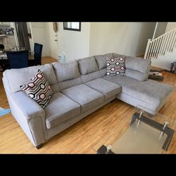 2 Piece Gray section 120” X 60”