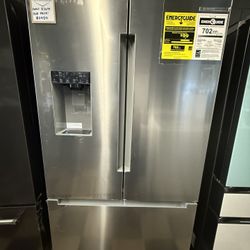 Bosch Refrigerator With Water And Ice In Stainless Steel 