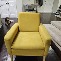 Accent Chair Yellow 