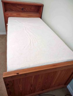 Solid Twin Bed And Mattress