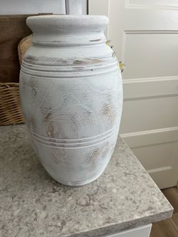 Large wood vase $20