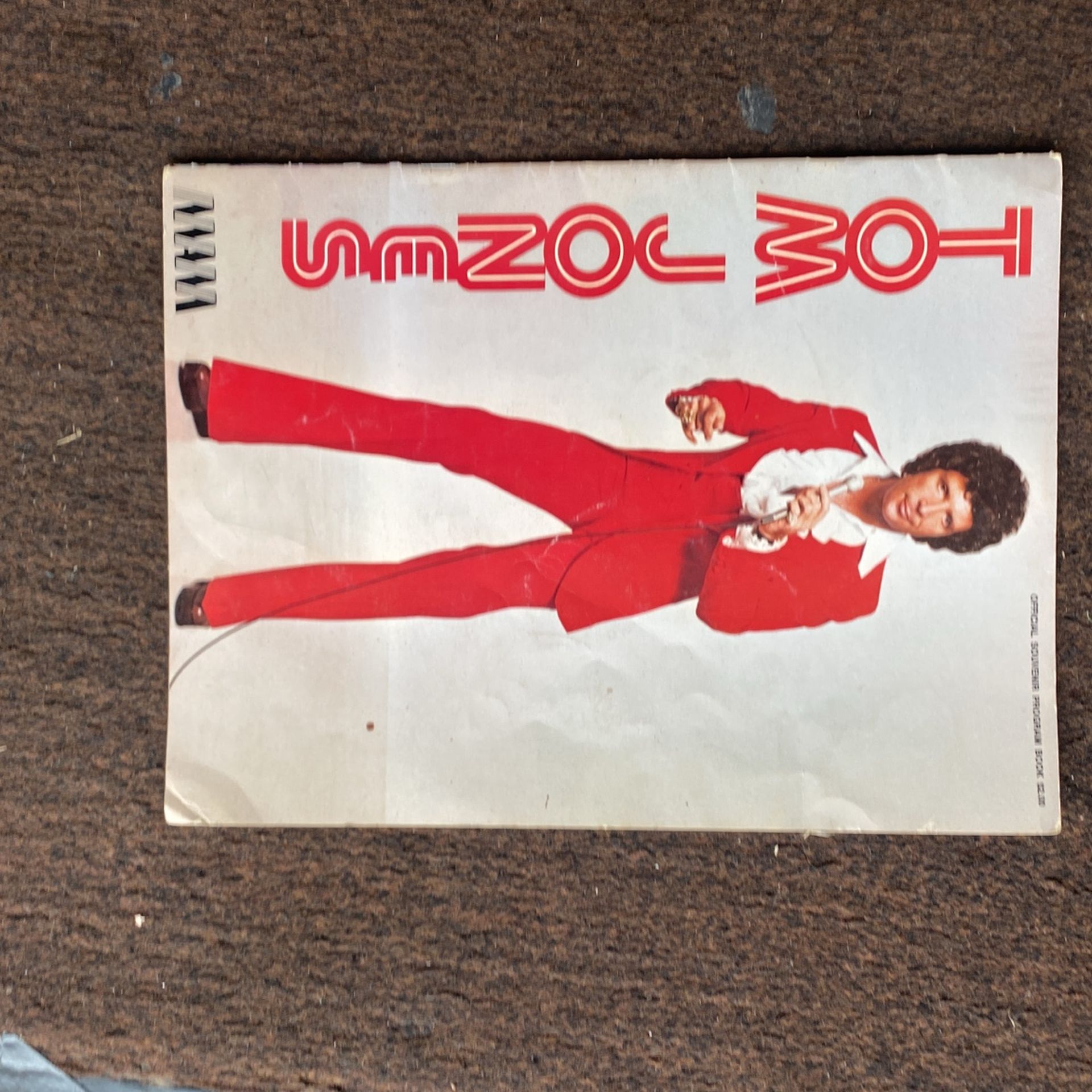 Tom Jones souvenir booklet from concert in 1969 I think