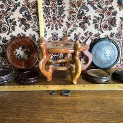 Vintage Chinese Carved Wood Stands