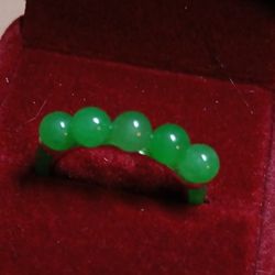 Jade Sterling Silver Ring 