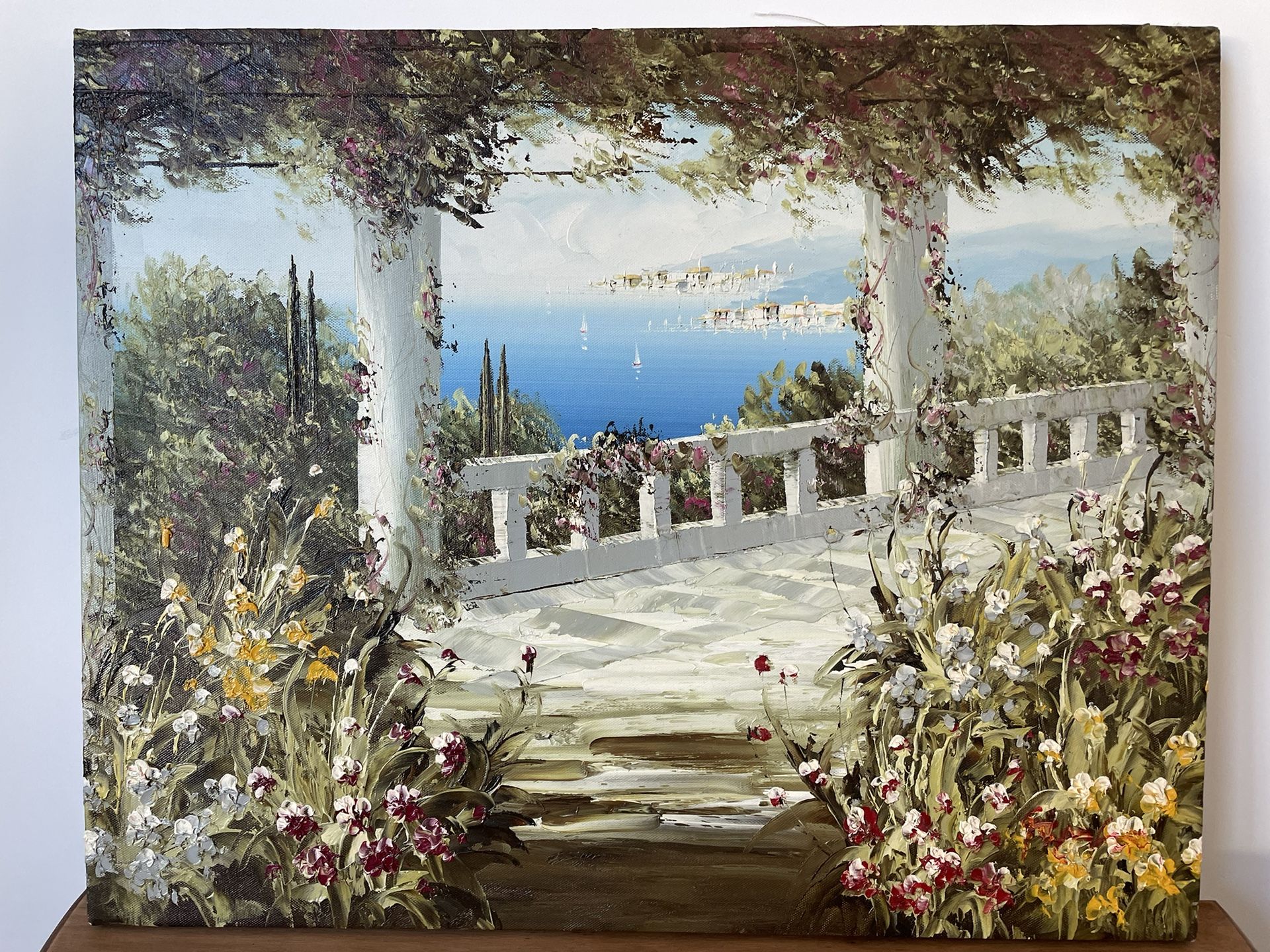 Oil Painting Italy Lake Como