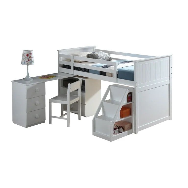Twin Loft bed With Desk