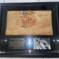 Orange Bowl University Of Miami Authentic Limited Edition Bench seat