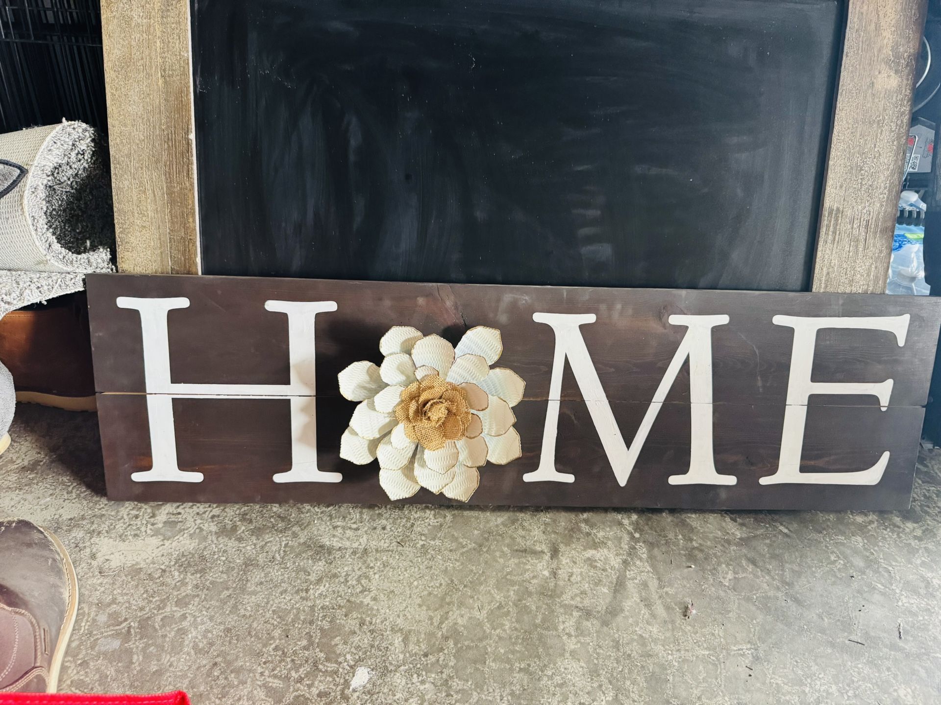 Wood Home sign