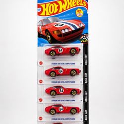Hot Wheels Ferrari 365 GTB4 Competizione Lot of 5 – 2025 Race Day – New on Card