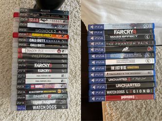 PS3 PS4 Game Lot 30+ Games Near Complete - Batman Final Fantasy Far Cry + More