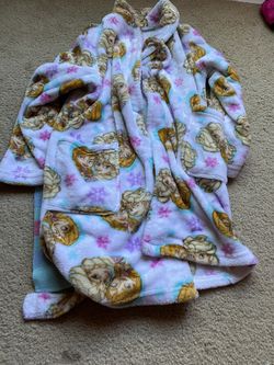 My size Elsa doll and bathrobe