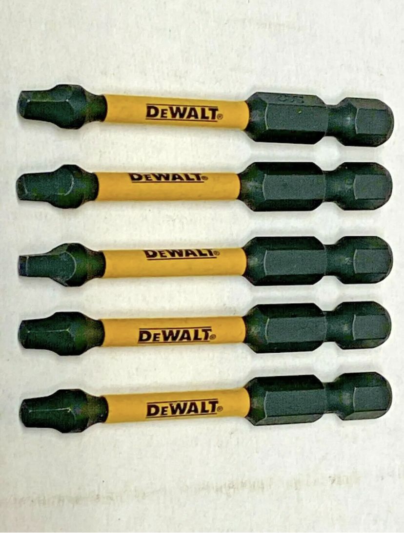 5 Pack DeWALT DWA2SQ2IR IMPACT READY #2 SQUARE POWER BIT TIPS 2"