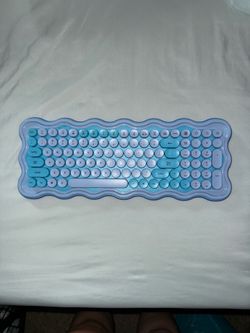 Blue Bluetooth Keyboard