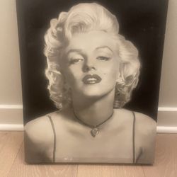 Marylin Monroe Painting (Black & White) (Price Is Negotiable)