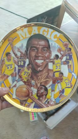 1992 Magic Johnson 10 1/4" Sports Impressions Gold Edition Plate magic johnson