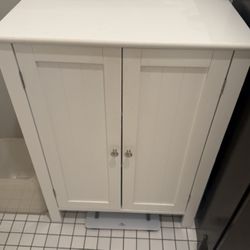 3 Tier White Bathroom Cabinet 