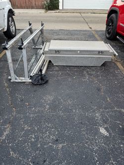Truck Ladder Rack and Diamond Plate Tool Box