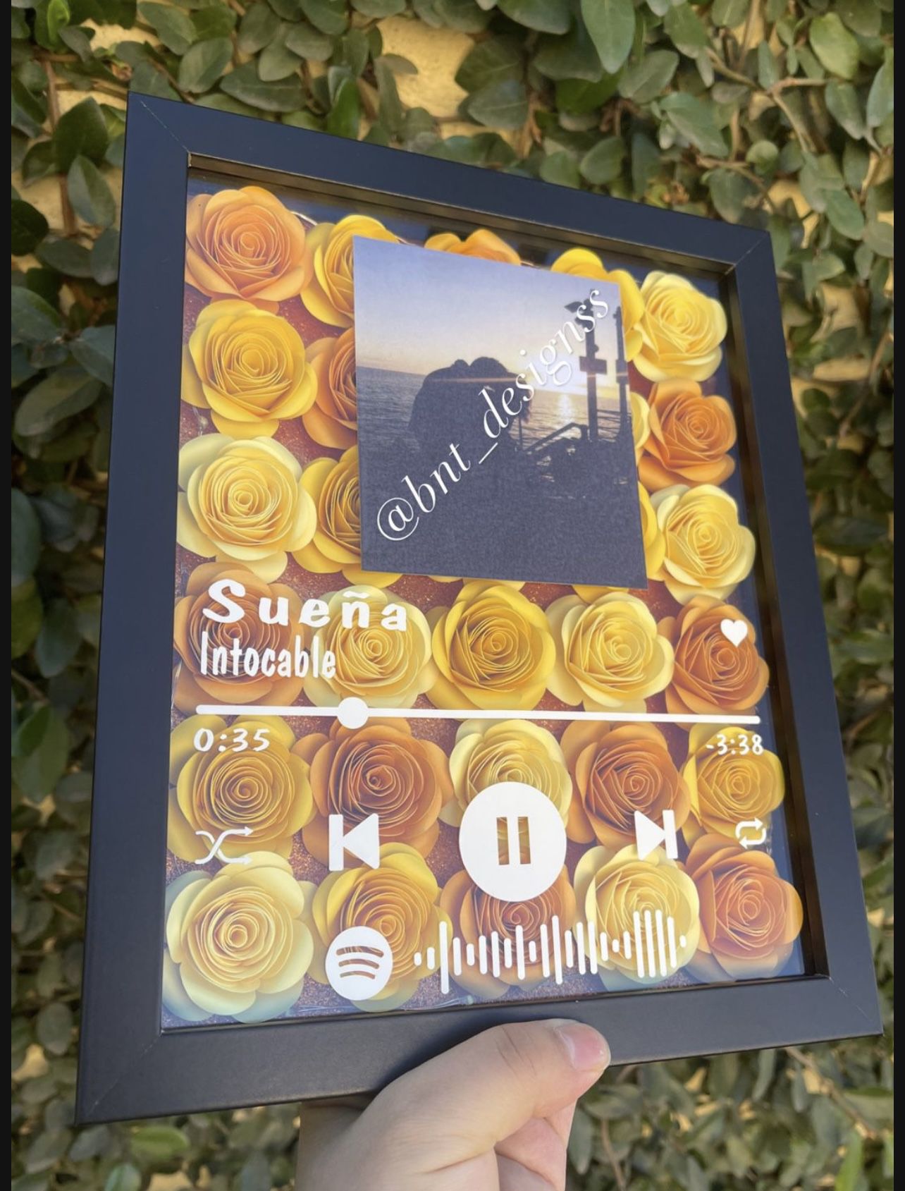 Spotify Flower Shadow Box 