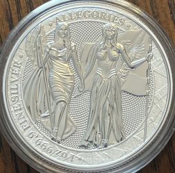 1 Oz Silver 2019 Germania Mint The Allegories BU .9999 FS