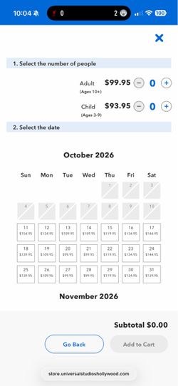 Universal Studios Tickets