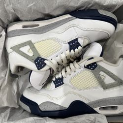 7.5M/9W Air Jordan 4 Retro White/Midnight Navy