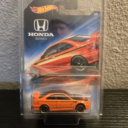 Hot Wheels Walmart Exclusive 2017 Honda Series 3/8 Honda Civic Si in Orange