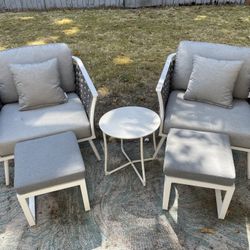 Modway Stance Outdoor Patio Armchair Set W/ Ottomans