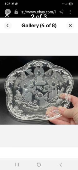 Mikasa Holiday Lights Angel Sweet Dish Candy Plate 8-1/4