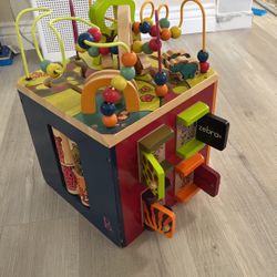 Wooden Activity Cube (Real Wood)