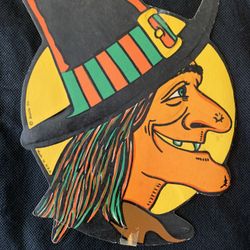 Vintage Bright Die-cut  Witch