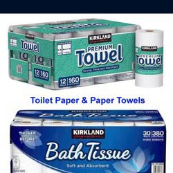 Costco Size Packages Of Paper Towel Towels, Toilet Paper Kirkland Signature Brand