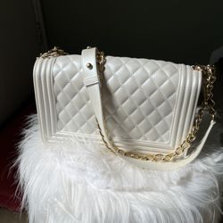 Like New 9X7 Shoulder Bag White Pearl And Neon Green SALE $18 Each 🍀